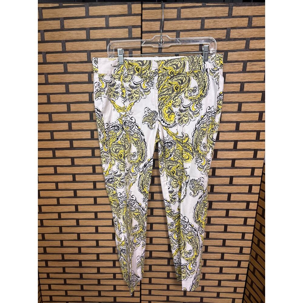 Ann‎ Taylor Carnegie White And Yellow Crops Size 8